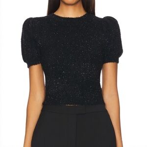 ALICE + OLIVIA Ciara Sparkly Crop Sweater